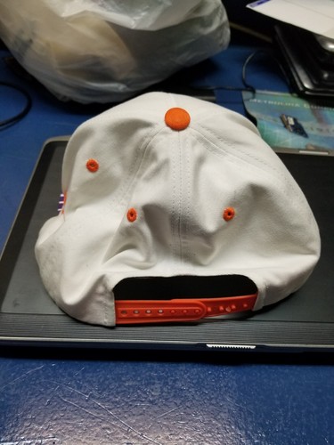 flat bill snapback hat Clemson Tigers White Russell - Picture 5 of 5