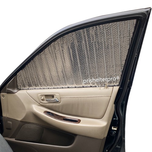 Parasol privacidad apto para Honda Accord sedán 1998-2002 ventana lateral negro plateado - Imagen 4 de 18