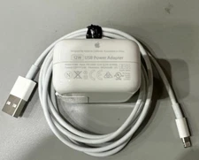 Original Apple 12W Wall Charger And 1M Lightning to USB Cable iPad's & iPhone