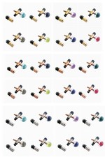 8SETS BINDING POST 8-32 TATTOO MACHINE REPLACEMENT PARS BRASS/COPPER/WHITE BRASS