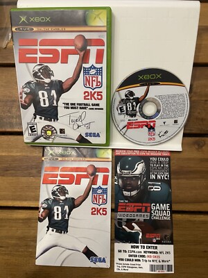 NFL ESPN 2K5 BY SEGA Xbox Live ONLINE ENABLED WITH INSTRUCTION BOOK CIB