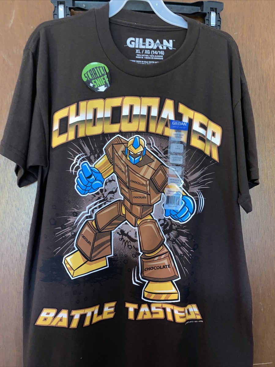 Scratch and Sniff Dark Chocolate smell t-shirt NWT 4-5 14-16 | eBay