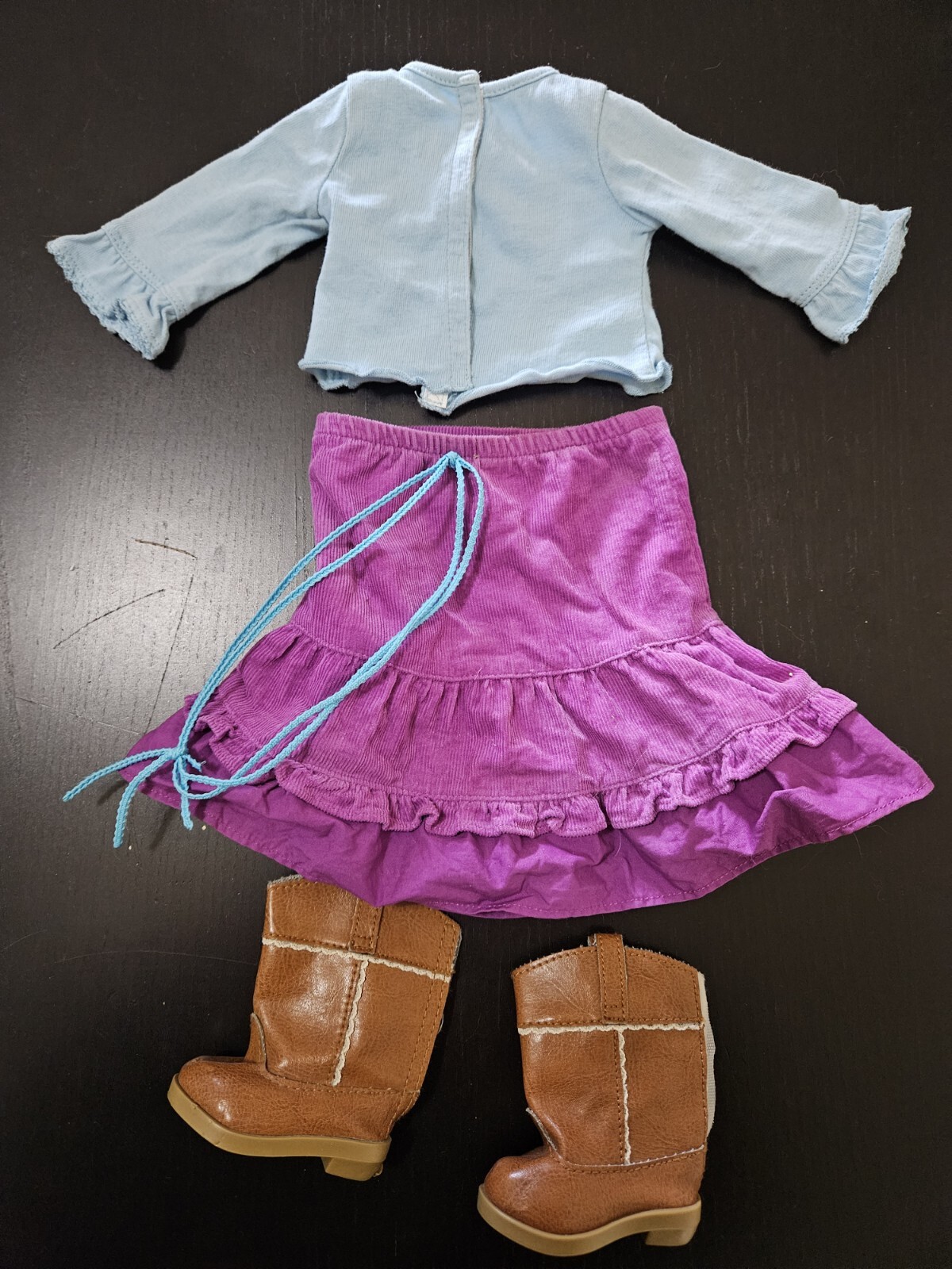 Truly Me 44 American Girl Doll Horse Ranch Outfit And Boots Bundle Lot