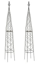 Plant Climbing Obelisks Garden Support Frames Flower Trellis Outdoor Metal 2Pcs
