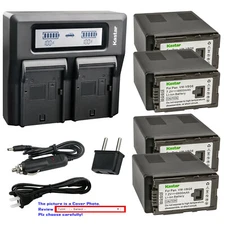 Kastar Battery Dual Fast LCD Charger for Panasonic VW-VBG6 AG-AC130 AG-AC130AEJ