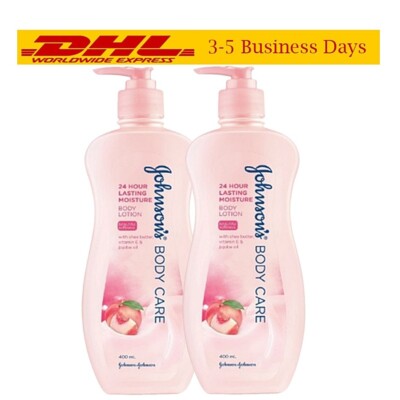 2xLotion Johnson's Body Care 24 Hour Lasting Moisture Peach Softness 400ml