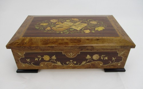 Reuge Music Disc Music Box With Set Of Six Discs Hand Made 12-1/2" x 8" x 4" - Picture 3 of 22