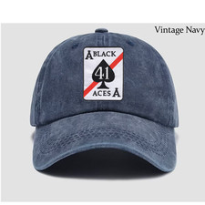 Embroidered Hat VF-41 Black Aces - Fighter Squadron Hook and Loop, Veteran Cap