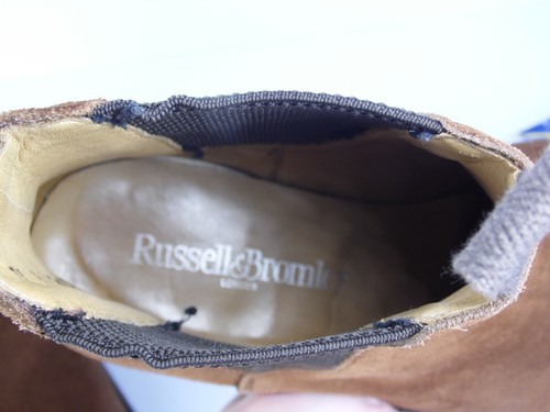 Russell & Bromley Hombres Botas Chelsea Gamuza Tostada Marrón Talla UK 7.5 EU 41.5 - Imagen 14 de 15