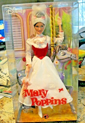 Vintage 2007 Mary Poppins Barbie Collector Pink Label Disney Movie #M0672 