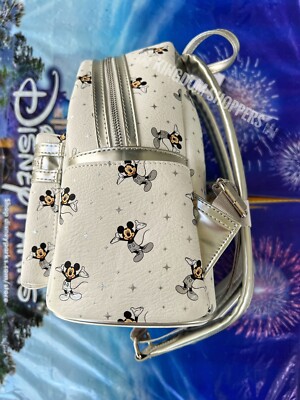 Loungefly D23 2022 Mickey Mouse White Bag Loungefly Disney D23 Expo Exclusive White Mickey Mouse Mini  main image 3