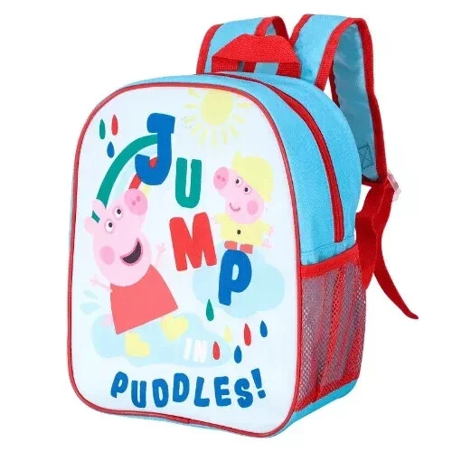 Peppa Pig 'Jump Puddles!' Character Kids Girls Boys School Travel Backpack