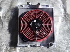 DUNE BUGGY ALUMINUM RADIATOR WITH ELECTRIC FAN AND ADJUSTABLE CONTROL SYSTEM NEW