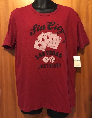 NWT Men's LUCKY BRAND Sin City Las Vegas Graphic Red ...