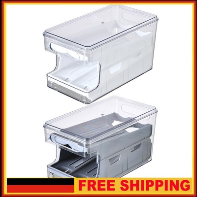 2 Tier Automatic Rolling Egg Holder Egg Container for Kitchen Fridge Countertop