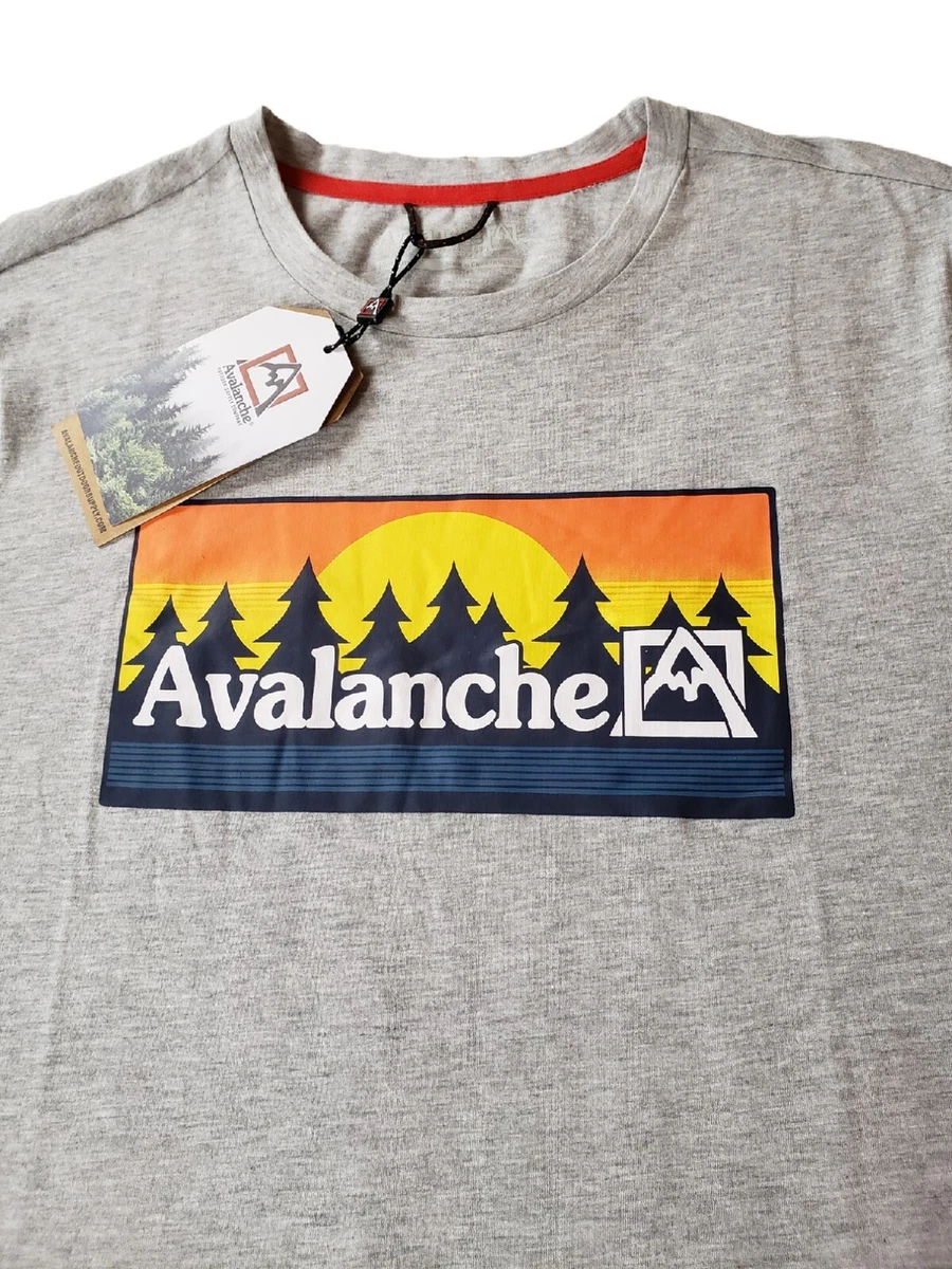 Avalanche Men's (NWT) M Gray Cotton T-Shirt Short Sleeve: Outdoors Gear