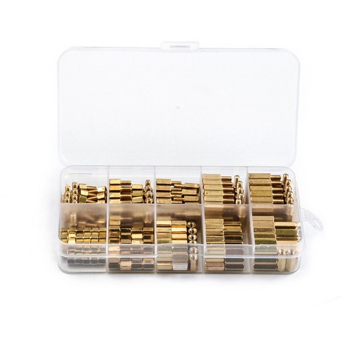 300Pcs M3 Brass Copper Pillar Stand Off Hex Column Spacer Threaded Screw Nut - Picture 6 of 23