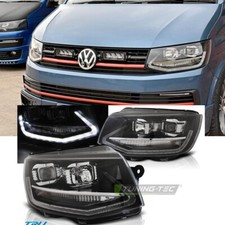 FEUX AVANT TUBE LED NOIR POUR VW BUS T6 15-19 FEUX NOUVEAUX PHARES