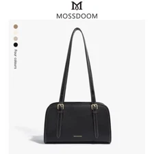 MOSSDOOM Shoulder Bag Simple Bag Women Compact Stylish High Capacity Black