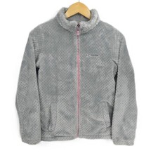 Columbia Girls Gray Pink L Fire Side Sherpa Full Zip Fleece Long Sleeve Jacket