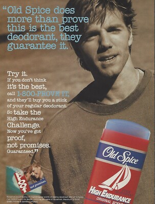 1995 Old Spice Stick Deodorant vintage PRINT AD 90's Advertisement