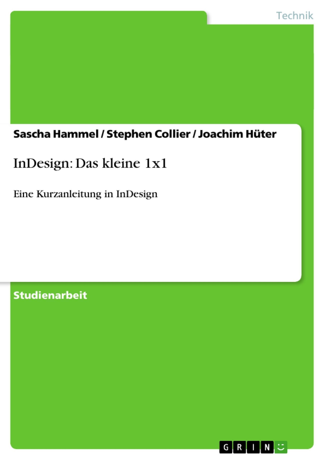 Thumbnail - Sascha Hammel (u. A.) | Indesign: Das Kleine 1x1 | Taschenbuch |