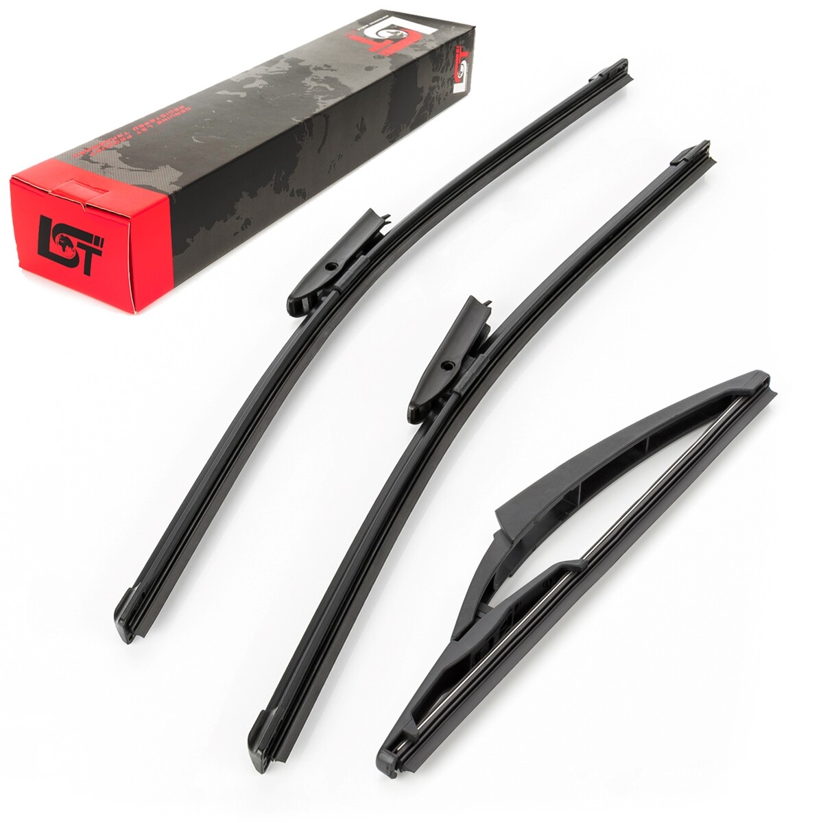 Front wiper + rear wiper windshield wiper set for MINI R56 from 04/2012