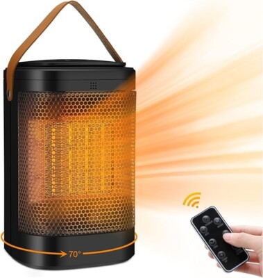 Tragbare Heizung 1500 W PTC Keramik Heizung mit Thermostat 5-Modi Timer LCD Fernbedienung