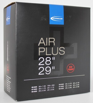 Schwalbe Fahrradschlauch SV Ventil Air Plus 28''/29'' 40 mm Black SV19 AP