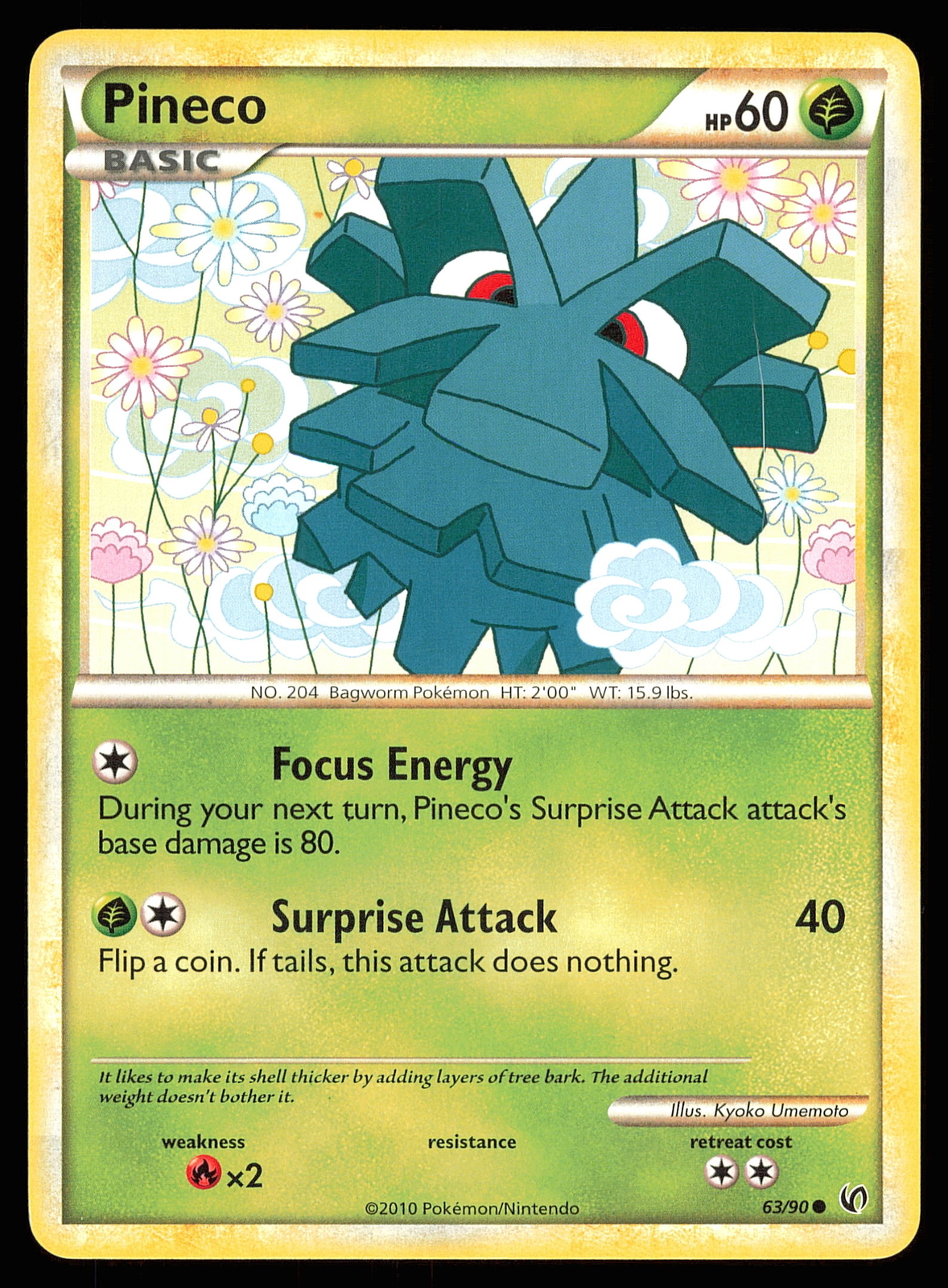 Pineco 63/90 | LP | HS—Undaunted | Pokemon TCG - VINTAGE 2010