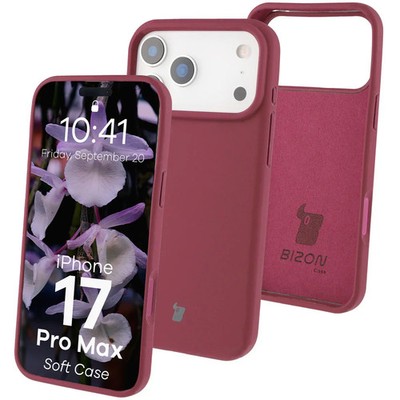Handyhülle für iPhone 17 Pro Max Bizon Case Cover Schutz Hülle Pflaumenfarbe