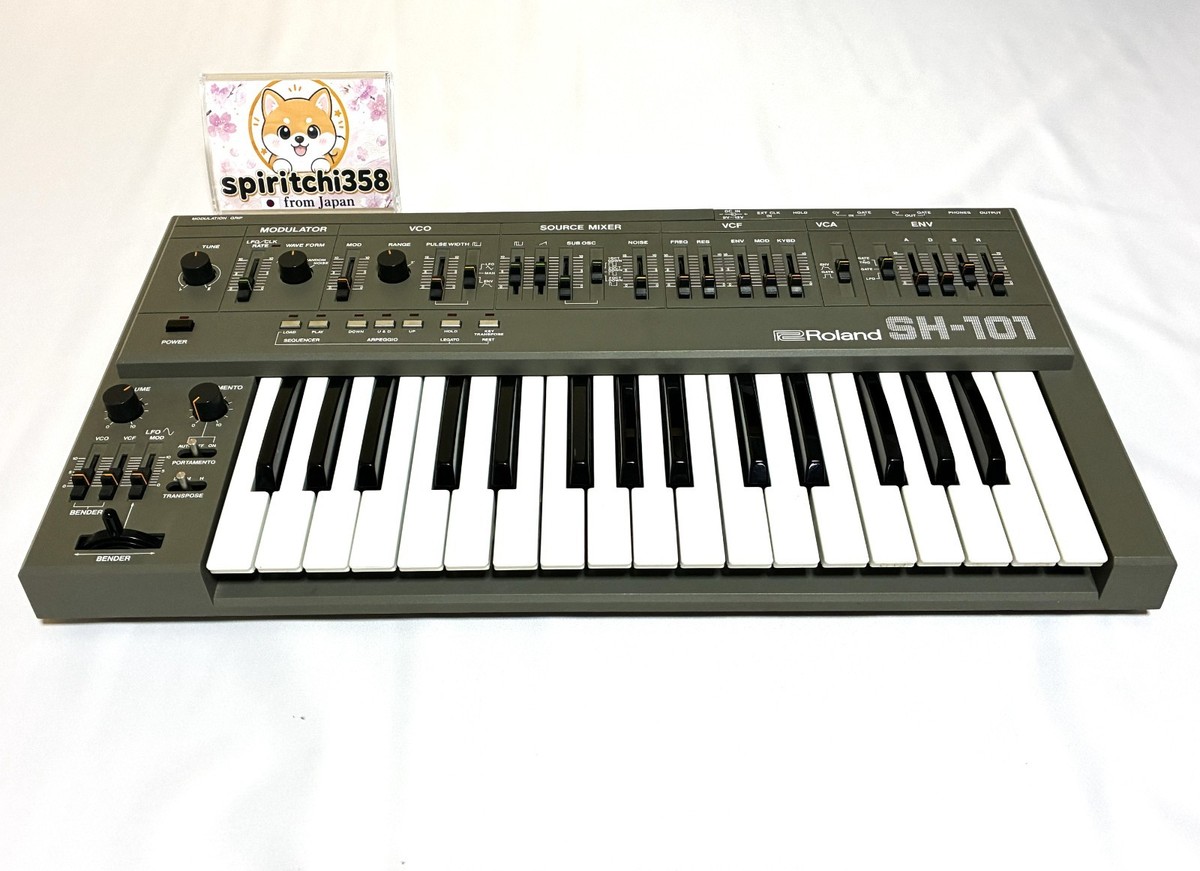 Roland SH-101 Gray Analog Monophonic Synthesizer Tested Excellent