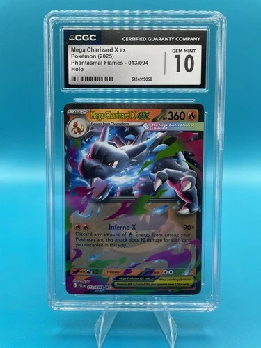 Mega Charizard X ex 013/094 Phantasmal Flames EX Holo CGC 10 2025