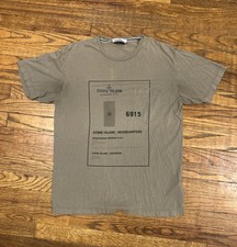 Stone Island T-Shirt Men Size Large - 6915 Headquarters Distressed Grunge