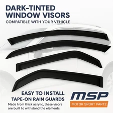 Windows Visor Sun Guard 4pcs Mitsubishi Lancer 2007-2015 2016 2017 4-Door Sedan