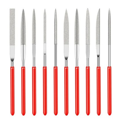10PCS Diamond Needle File Set   3×140mm Mini Files for Metal & Glass