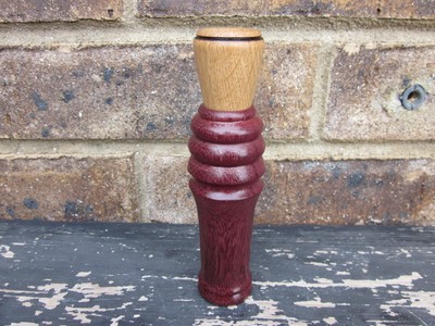 Vintage Wooden Duck Call Double Reed Double ''O'' Ring Insert Unknown Call Maker