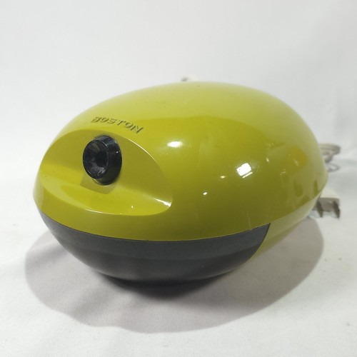 VINTAGE - BOSTON AVOCADO GREEN ELECTRIC PENCIL SHARPENER #16 EGG OVAL SHAPE