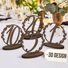 Rustic Wood Wedding Table Number 120 Stand Event Party Centerpiece Decor
