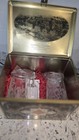 vintage Heinz tin with 2 pewter and glass steins — photo 1