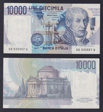 Italy Banknote 10000 Lire Volta 1984 (1995) P.-112c SPL+/XF+