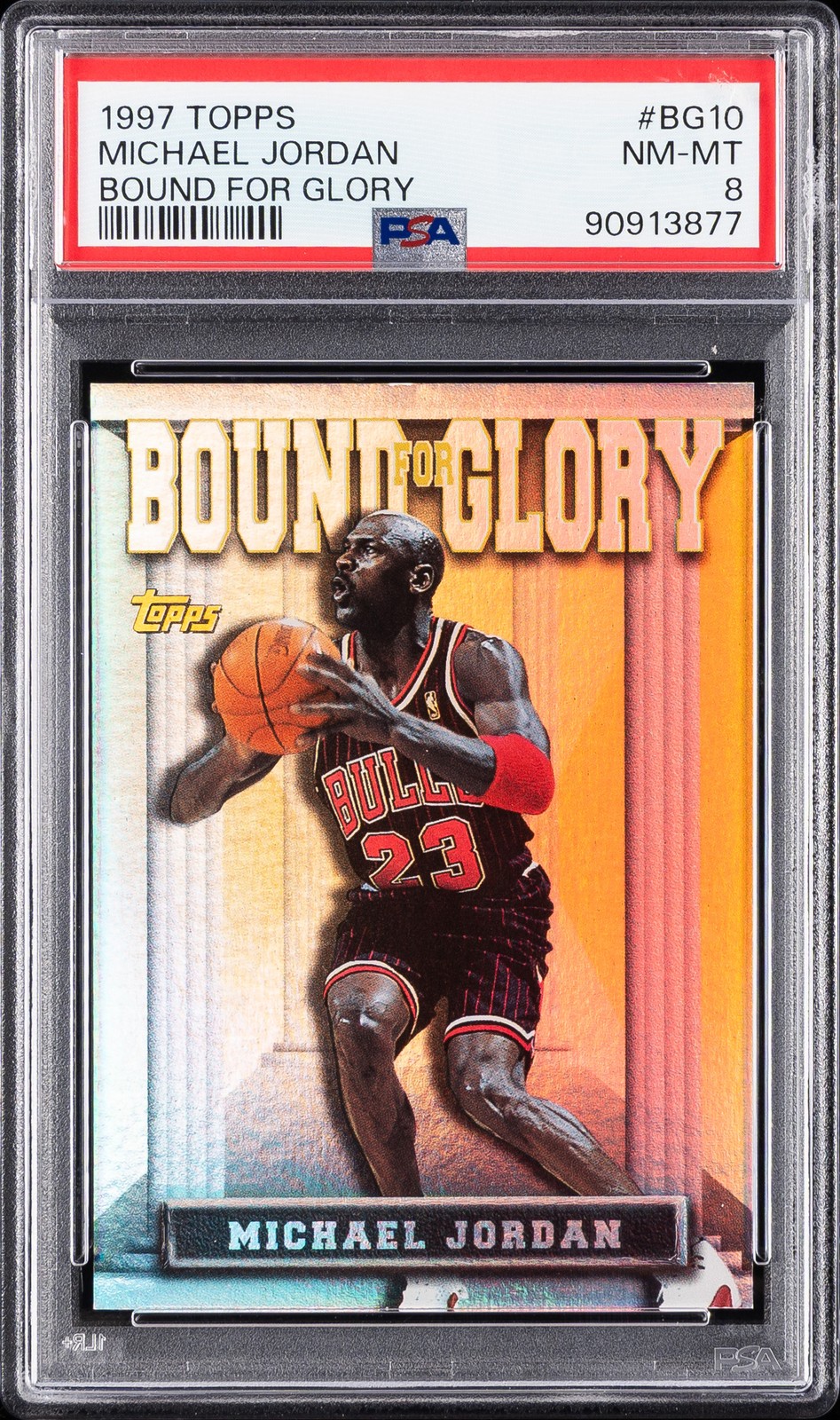 1997 TOPPS BOUND FOR GLORY #BG10 MICHAEL JORDAN PSA 8