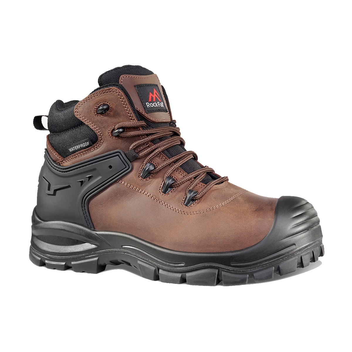 Rock Fall RF205 Herd Waterproof Brown Anti-Static Midsole / Toecap Safety Boo...