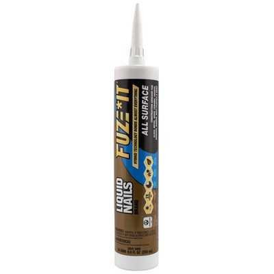 Liquid Nails LN-2000 FuzeIt All Surface Construction Adhesive 9oz Gray - 12 Pack
