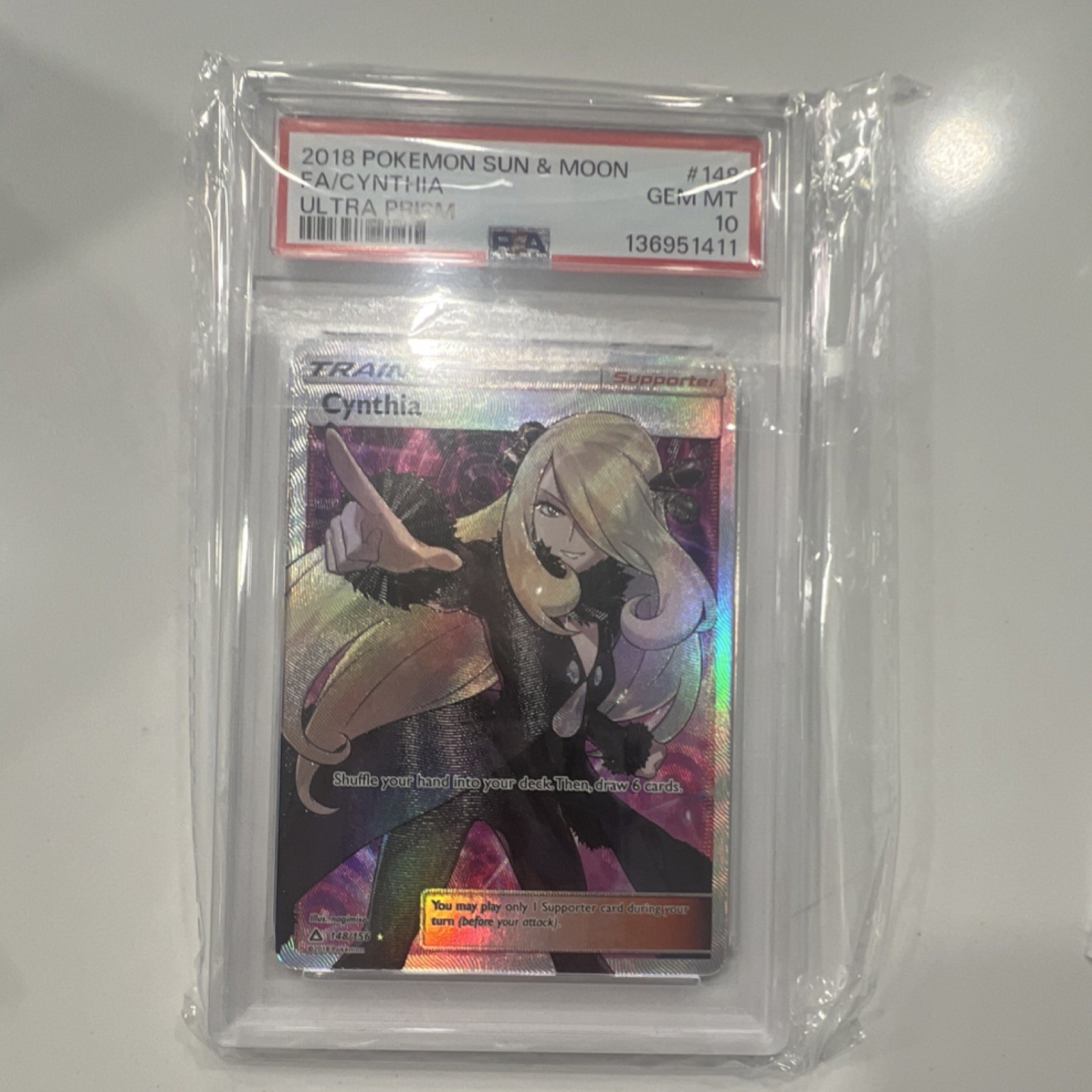 Cynthia 2018 Sun & Moon: Ultra Prism #148/156 Holo (Full Art) Price Guide -  Sports Card Investor