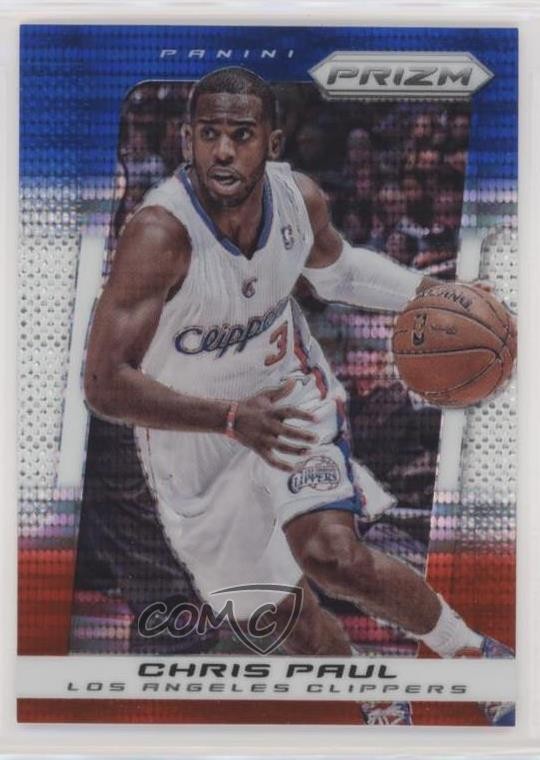 2013-14 Panini Prizm Blue White & Red Pulsar Prizm Chris Paul #26 c7t