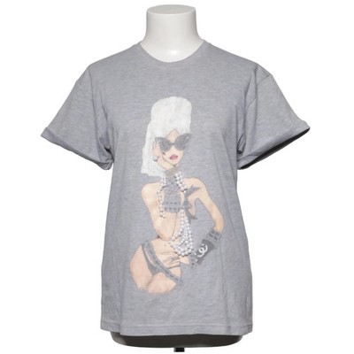 Tatman, T-shirt, Größe: S, Grau, Baumwolle/Elasthan, Print, Damen #4s3