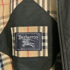 Vintage Burberry Jacket Mens Medium Black Waxed Nova Check Blanket Lined London