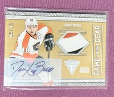 2011-12 Panini Titanium Game Worn Gear Auto Patch #80 Danny Briere 05/15