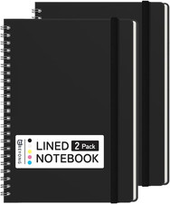 Spiral Journal Notebook - 2 Pack Small Size, Lined Journals for Writing, Journal